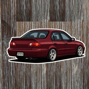 TOYOTA COROLLA 8th generation 1998-2002 Vinyl Sticker